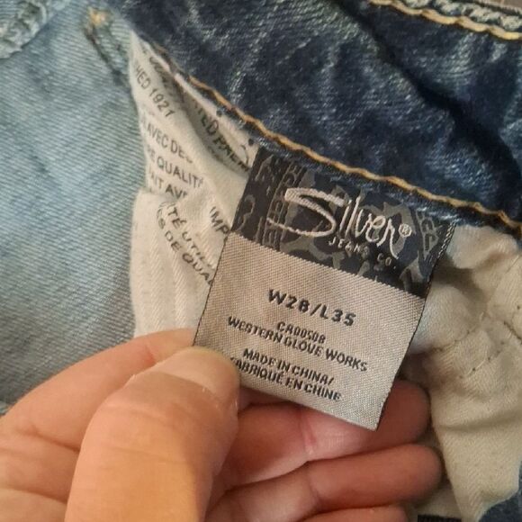 Silver Jeans Women's Straight Leg Blue Denim - Picture 5 of 7